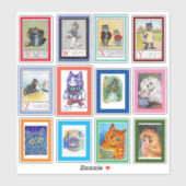 Louis Wain Alphabet Cats (V-Z) Sticker (Vel)