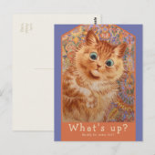 Louis Wain Astonged ginger cat CC1083 uitnodiging (Voorkant / Achterkant)