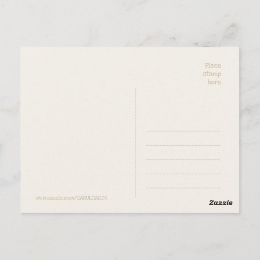 Louis Wain Astonged ginger cat CC1083 uitnodiging (Achterkant)