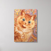 Louis Wain Astonned ginger cat Children's room