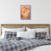 Louis Wain Astonned ginger cat Children's room Canvas Afdruk (Insitu (Slaapkamer))