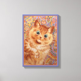 Louis Wain Astonned ginger cat Children's room Canvas Afdruk