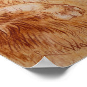 Louis Wain Astonned ginger cat Children's room Poster (Hoek)