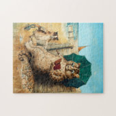 Louis Wain bij het strand Legpuzzel (Horizontaal)