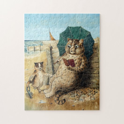 Louis Wain bij het strand Legpuzzel (Verticaal)