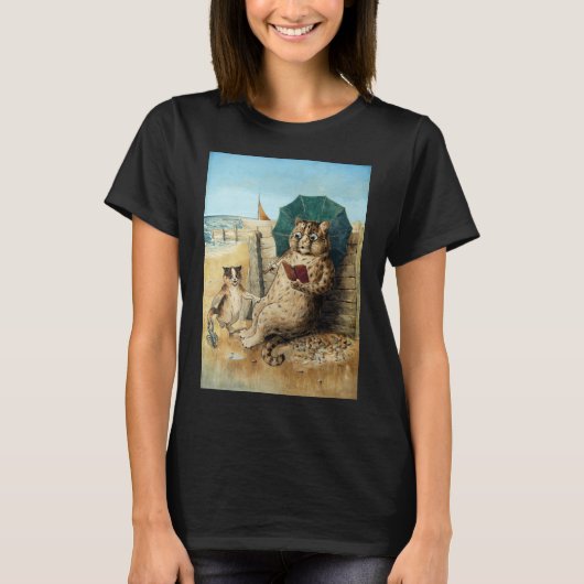 Louis Wain bij het strand T-shirt (Voorkant)