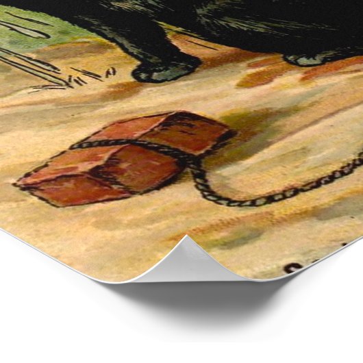 Louis Wain Black Cat Poster (Hoek)