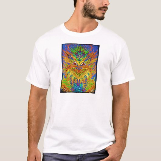 Louis Wain - Blue Paisley Cat T-shirt (Voorkant)