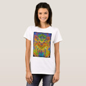 Louis Wain - Blue Paisley Cat T-shirt (Voorkant volledig)