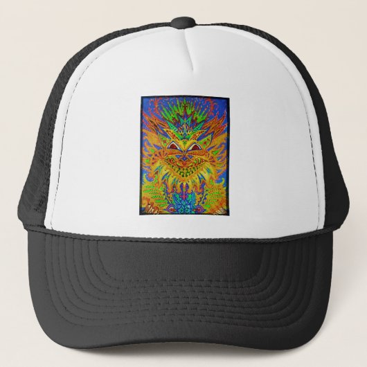 Louis Wain - Blue Paisley Cat Trucker Pet (Voorkant)