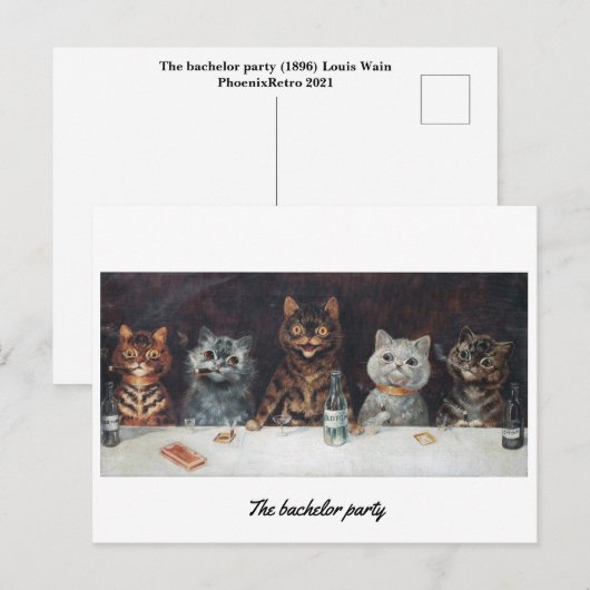 Louis Wain Briefkaart (Voorkant / Achterkant)