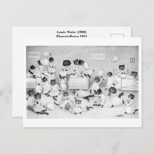 Louis Wain Briefkaart (Voorkant / Achterkant)