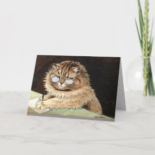 LOUIS WAIN CAT ART DENKING VAN JE Wenskaart Kaart
