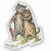 Louis Wain Cat Couple Sticker (Voorkant)