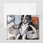 Louis Wain - Cat Dressed As A Nurse Briefkaart (Voorkant / Achterkant)