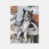 Louis Wain - Cat Dressed As A Nurse Fleece Deken (Voorkant)