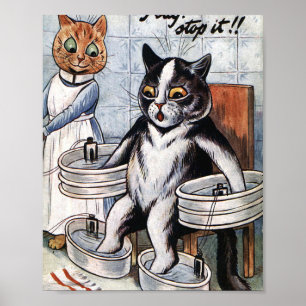 Louis Wain - Cat Dressed As A Nurse Poster