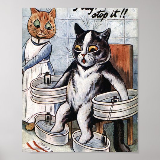 Louis Wain - Cat Dressed As A Nurse Poster (Voorkant)