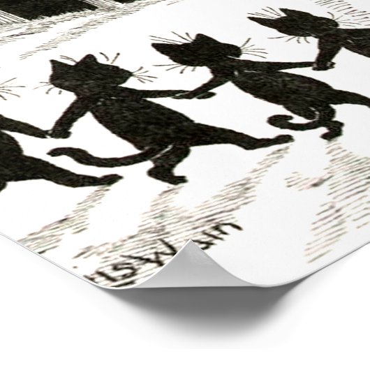 Louis Wain Cat Full Moon Poster (Hoek)