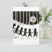 Louis Wain Cat Full Moon Save The Date (Staand voorkant)