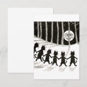 Louis Wain Cat Full Moon Save The Date (Voorkant / Achterkant)