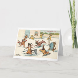 Louis Wain Cat Hartelijk dank Bedankkaart
