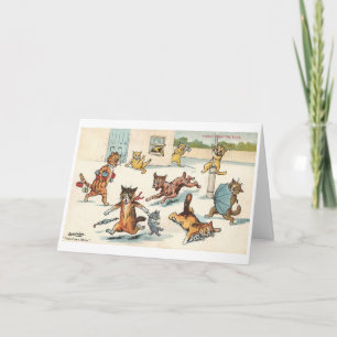 Louis Wain Cat Hartelijk dank Bedankkaart