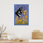  Louis Wain Cat in een Zee van het Poster van de B (Keuken)