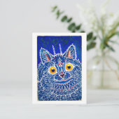 Louis Wain Cat in gotische stijl Briefkaart (Staand voorkant)