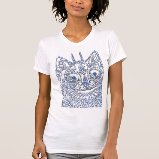 Louis Wain Cat in Silver T-shirt (Voorkant)