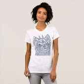 Louis Wain Cat in Silver T-shirt (Voorkant volledig)