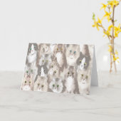  Louis Wain Cat Kaart (Gele Bloem)