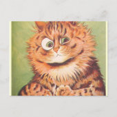 Louis Wain Cat Librarian Briefkaart (Voorkant)