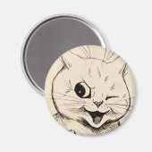 Louis Wain cat Magnet (Voorkant / Achterkant)