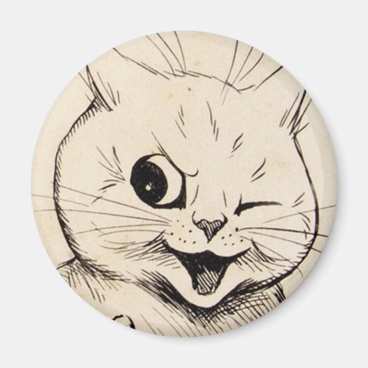 Louis Wain cat Magnet (Voorkant)