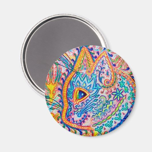 Louis Wain cat Magnet (Voorkant / Achterkant)