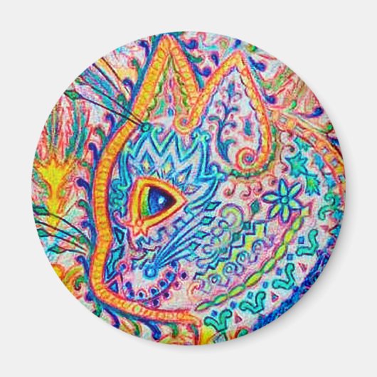 Louis Wain cat Magnet (Voorkant)