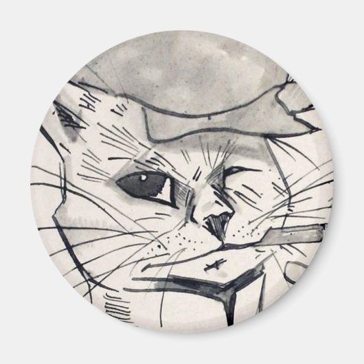 Louis Wain cat Magnet (Voorkant)