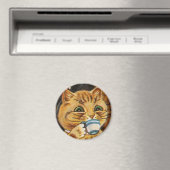 Louis Wain cat Magnet (Insitu (Vaatwasser))
