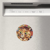 Louis Wain cat Magnet (Insitu (Vaatwasser))