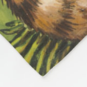 Louis Wain Cat met bloemen Fleece Deken (Hoek)