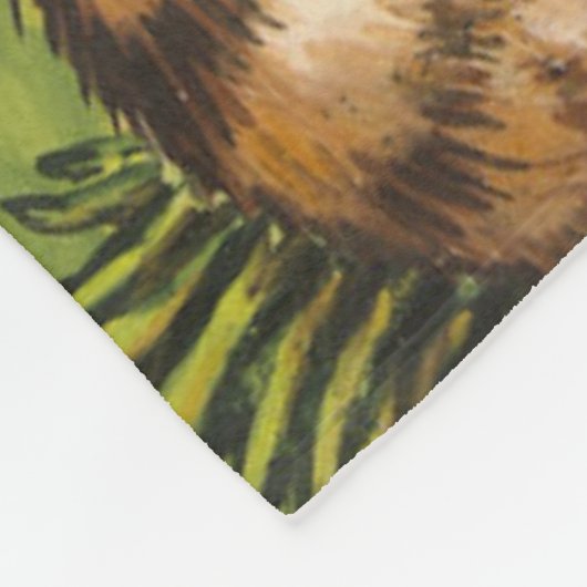 Louis Wain Cat met bloemen Fleece Deken (Hoek)