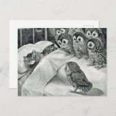 Louis Wain Cat Nightmare Owl Bird Briefkaart (Voorkant / Achterkant)