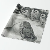 Louis Wain Cat Nightmare Owl Bird Cadeaupapier (Uitgerold)