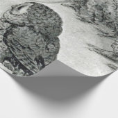 Louis Wain Cat Nightmare Owl Bird Cadeaupapier (Hoek)