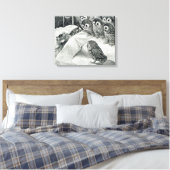 Louis Wain Cat Nightmare Owl Bird Canvas Afdruk (Insitu (Slaapkamer))
