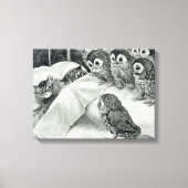 Louis Wain Cat Nightmare Owl Bird Canvas Afdruk (Voorkant)