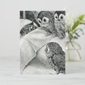 Louis Wain Cat Nightmare Owl Bird Kaart (Staand voorkant)