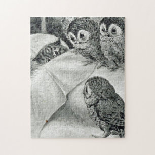 Louis Wain Cat Nightmare Owl Bird Legpuzzel