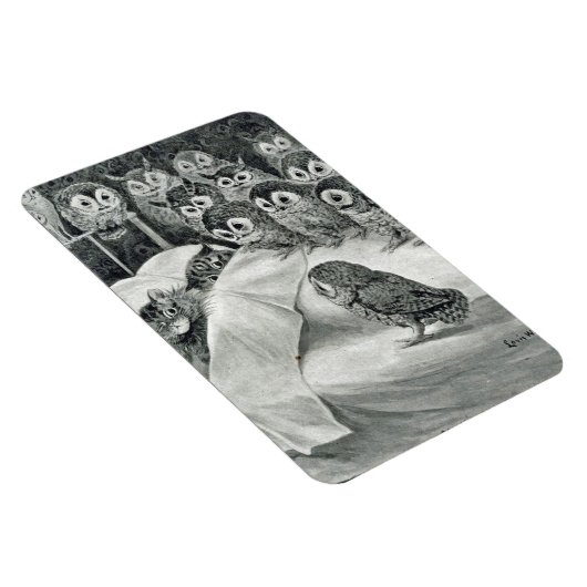 Louis Wain Cat Nightmare Owl Bird Magneet (Rechterzijde)